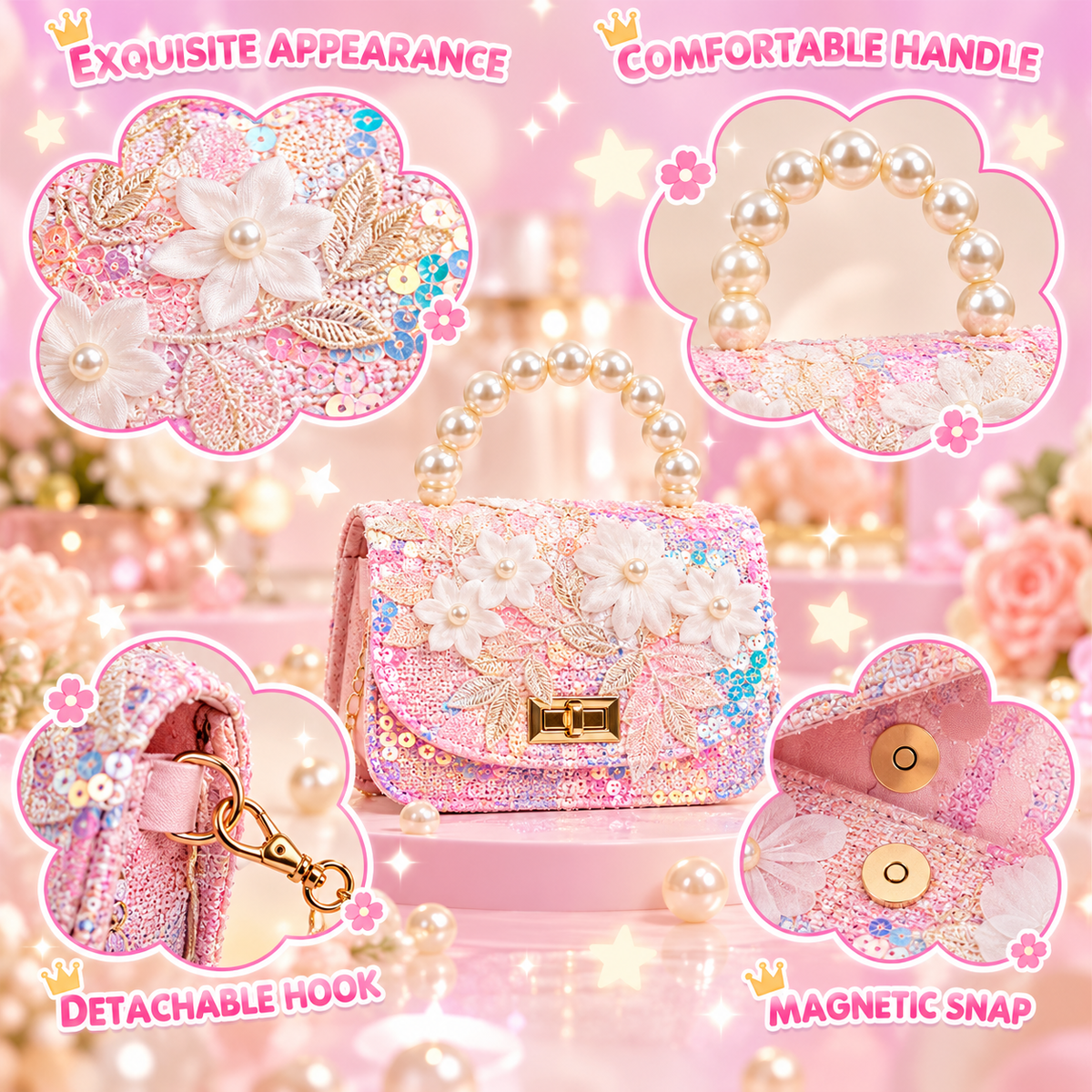 Rosie Pearl Floral Mini Bag