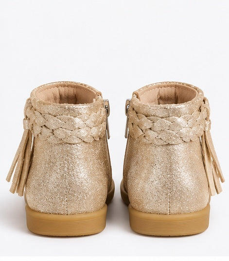 Golden braid boots
