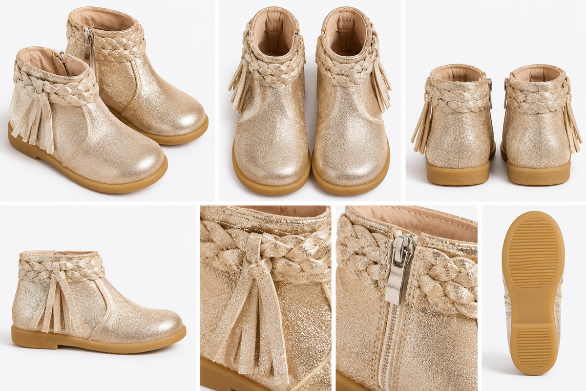Golden braid boots
