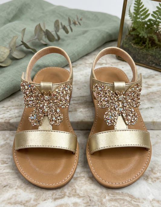 GOLDEN FLUTTER SANDALS