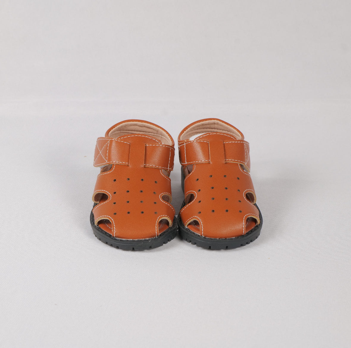 Brown Side Cut Strappy Sandals