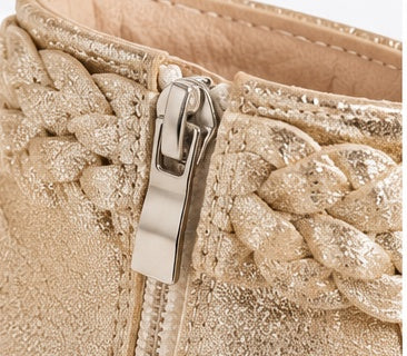 Golden braid boots