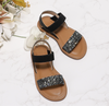 Black Glitter Sandals