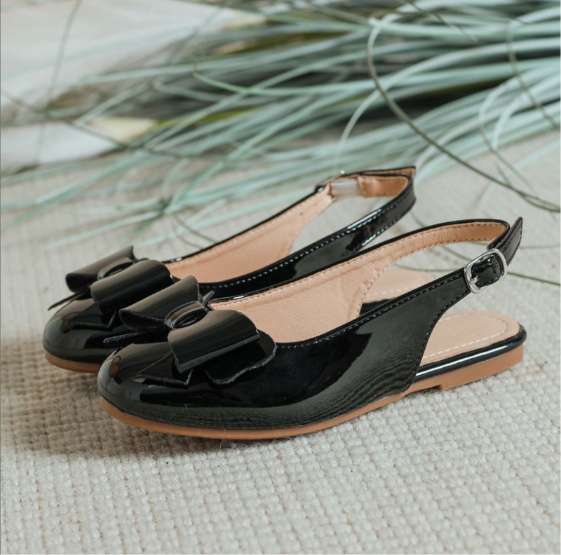 Black Bow Slingbacks