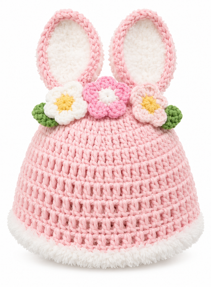 Cotton Candy Bunny Baby Hat