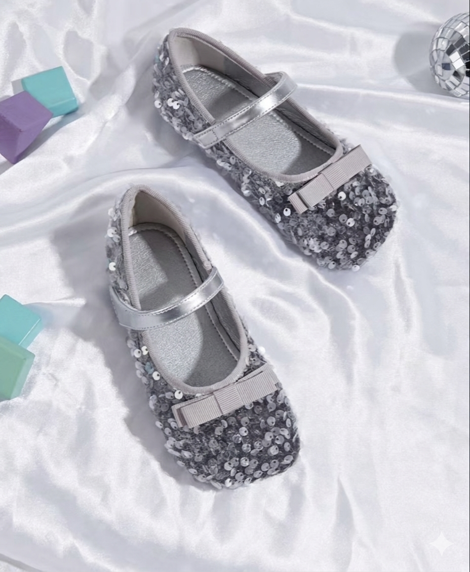 SILVER SEQUIN BELLIES