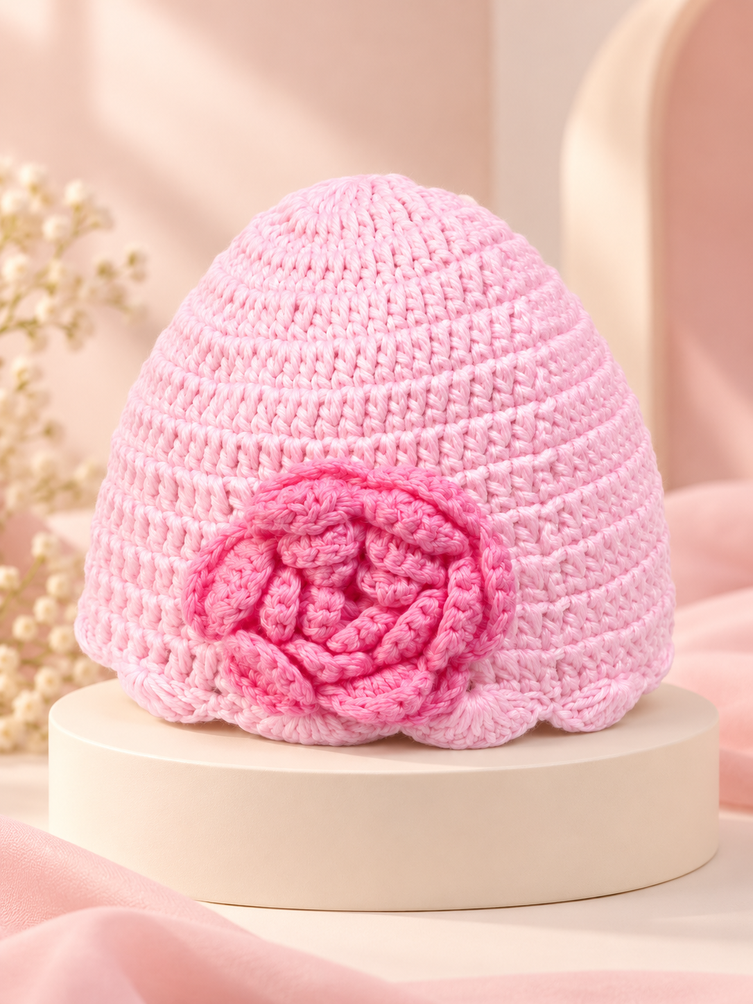 Little Rose Crochet Baby Cap