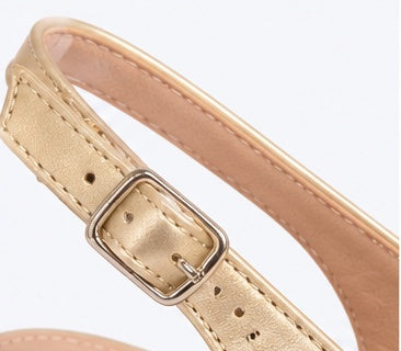Golden wings slingbacks