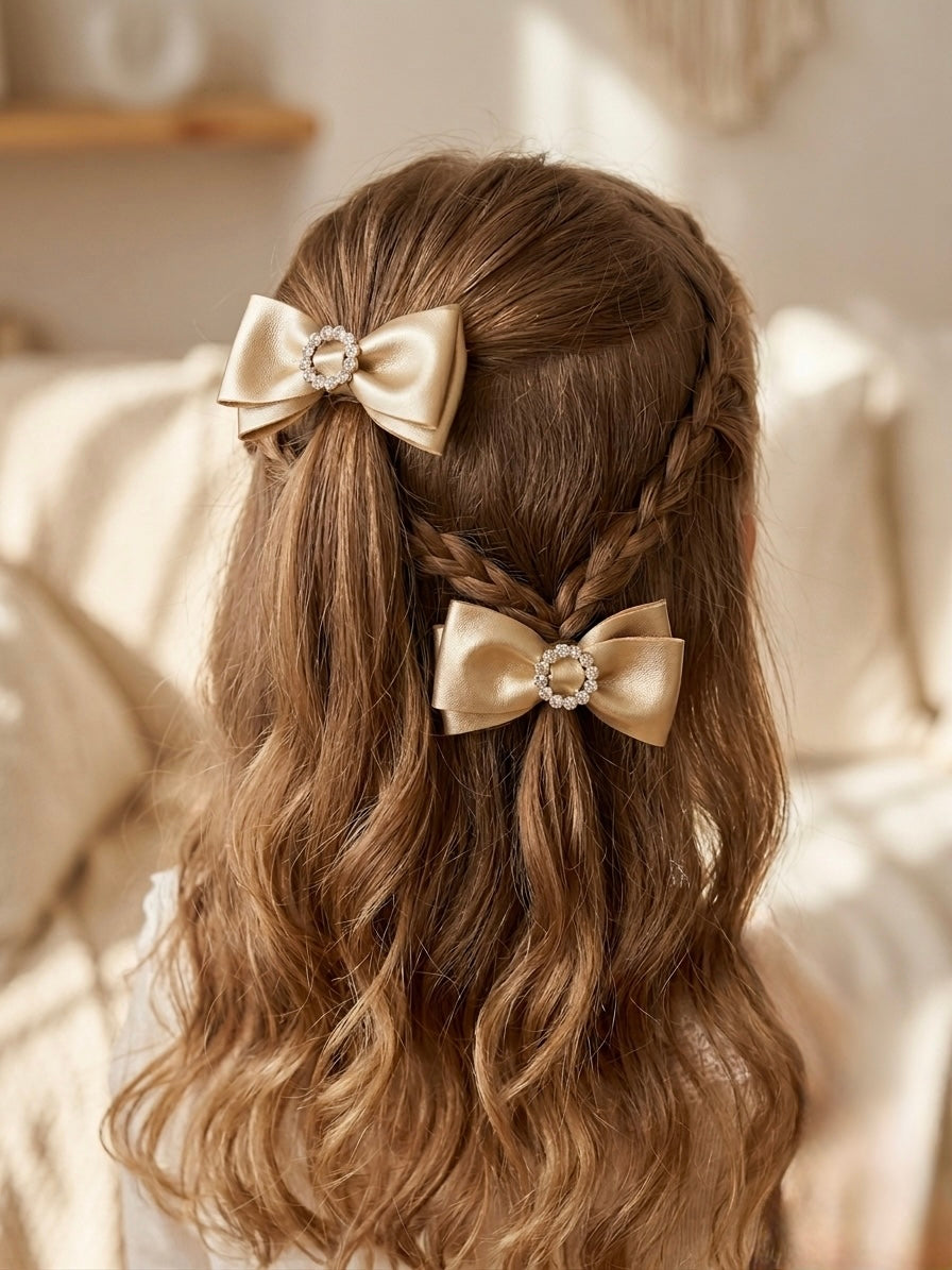 GOLD BOW CLIPS
