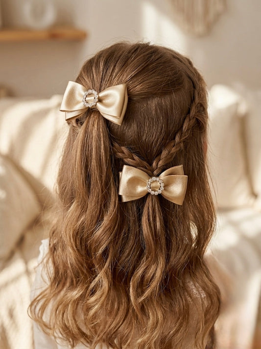 GOLD BOW CLIPS