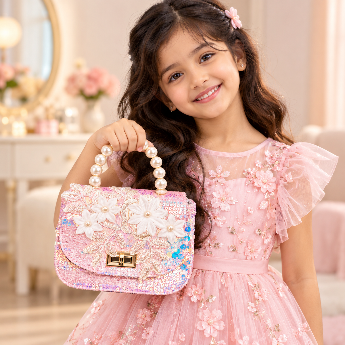 Rosie Pearl Floral Mini Bag