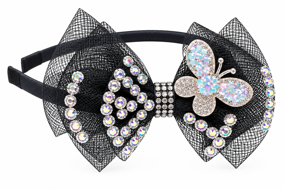 White Pink Embellished Hairband