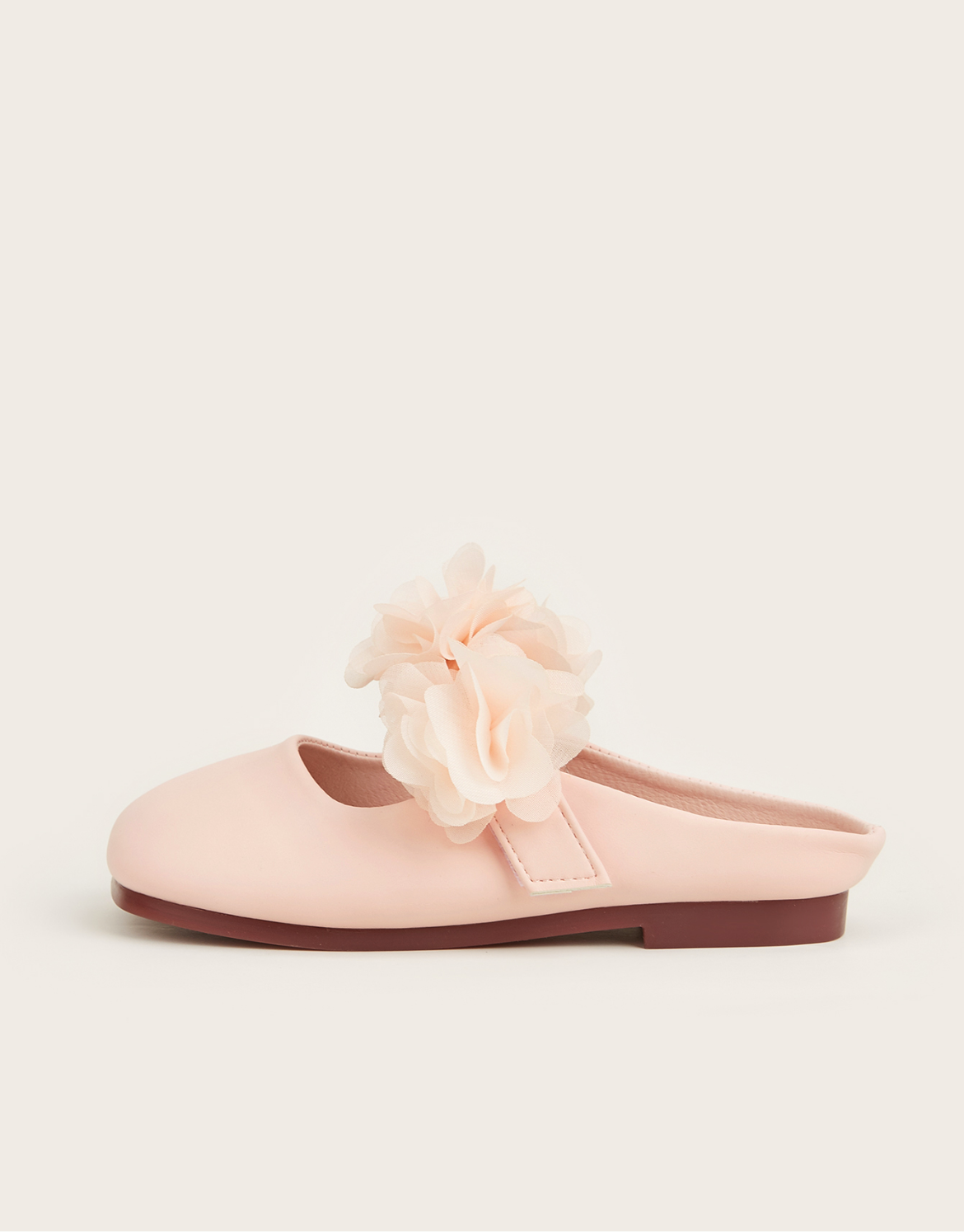 Peach Pink Floral Mules