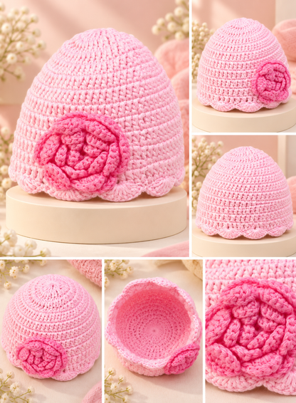Little Rose Crochet Baby Cap
