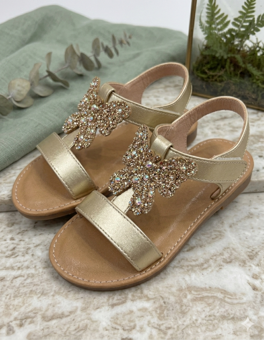 GOLDEN FLUTTER SANDALS