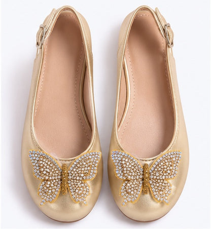 Golden wings slingbacks