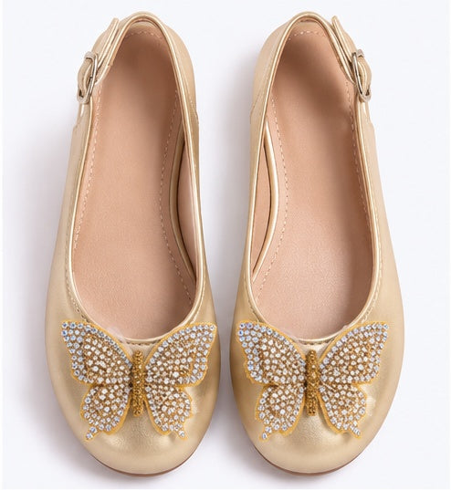 Golden wings slingbacks