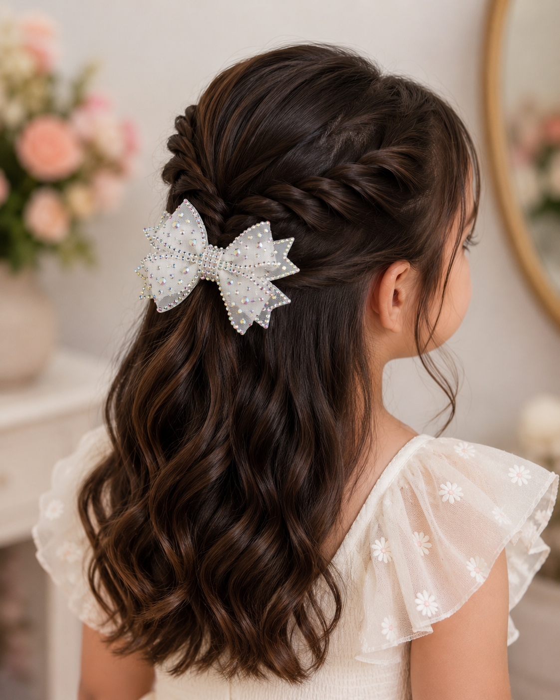 ICE SPARKLE BOW CLIP