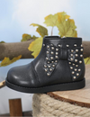 Little black bow boots