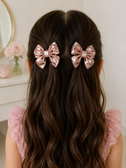 ROSEGOLD BOW CLIPS