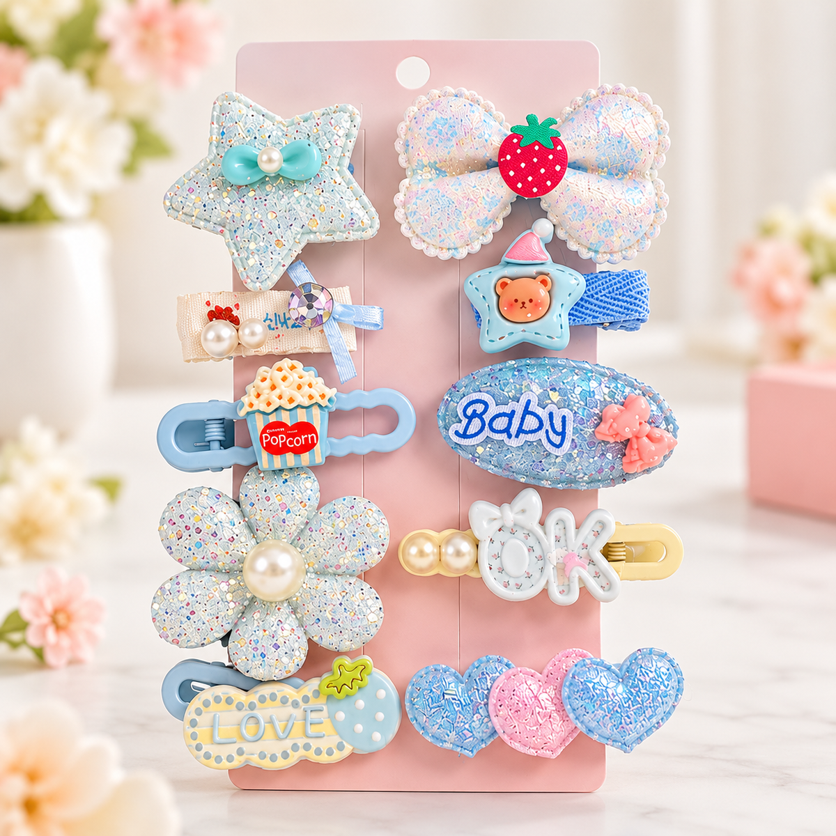 Blue pin set