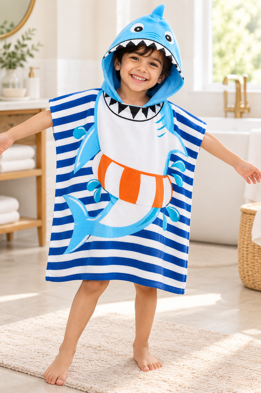 BABY SHARK HOODED BEACH TOWEL