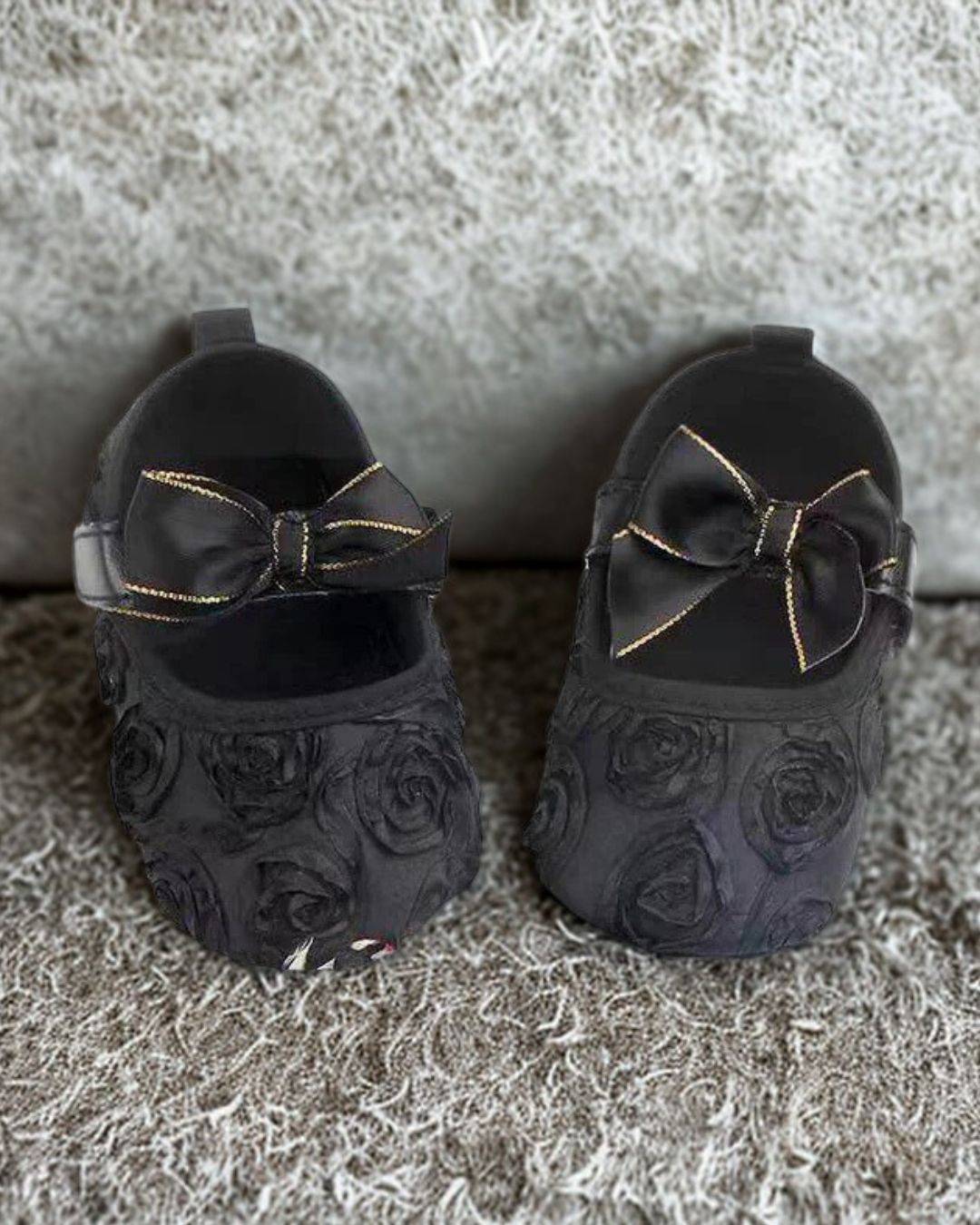 BLACK BOW FLOWER BELLIES