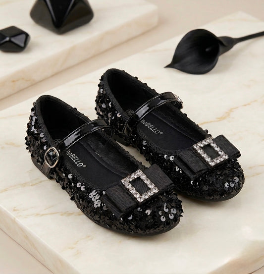 BLACK SEQUIN BELLIES