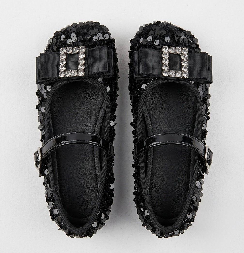 BLACK SEQUIN BELLIES