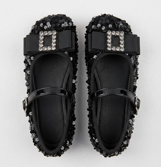 BLACK SEQUIN BELLIES
