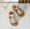 Golden Strap Sandals