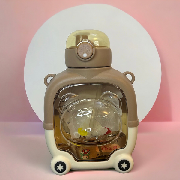 Bear Design Sipper Water Bottle
