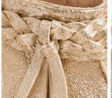 Golden braid boots