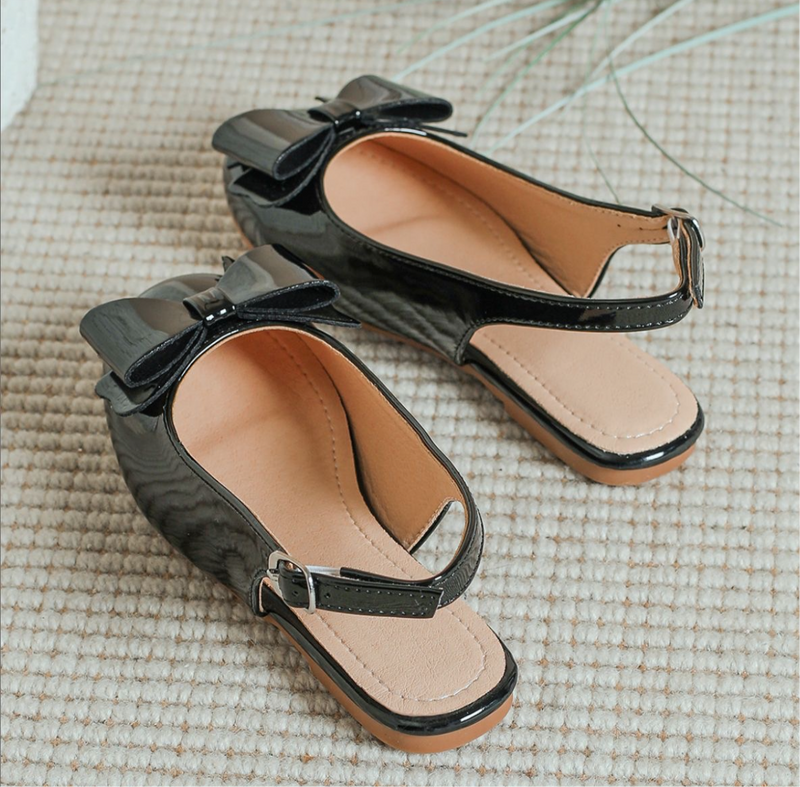Black Bow Slingbacks