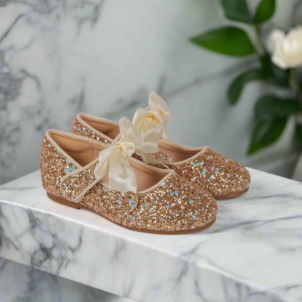 Golden Glitter Bow Bellies