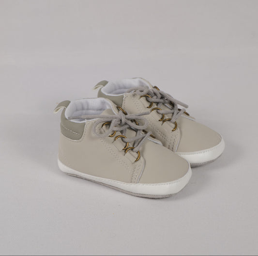 LIGHT GREY LACE UP SHOE