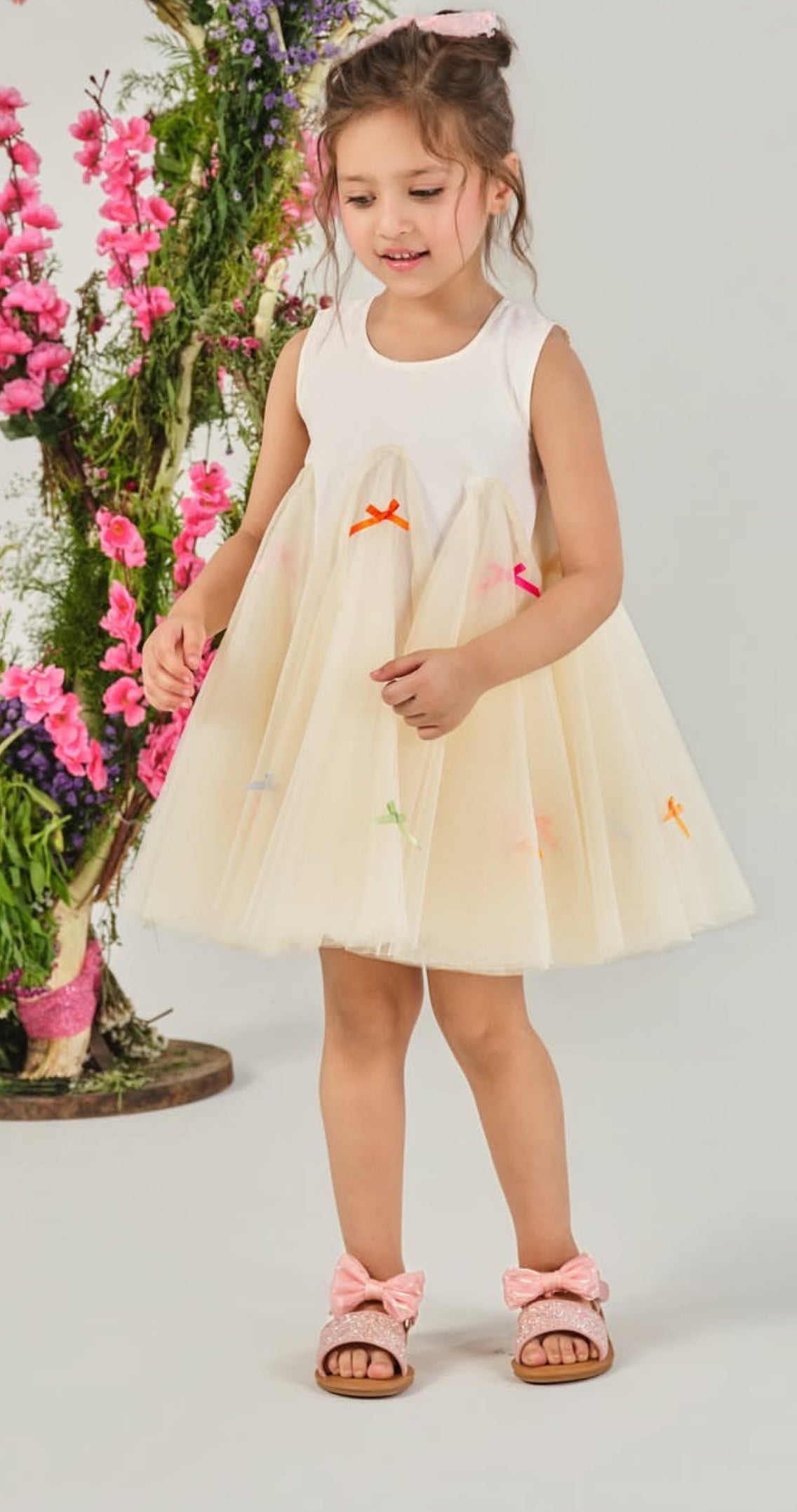 Pink Glitter Bow Sandals