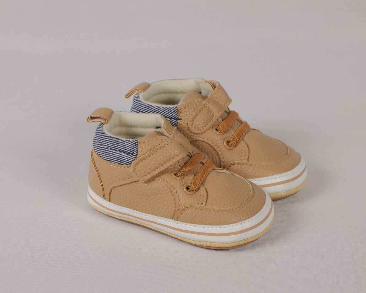 BROWN BLUE CHECK SHOE