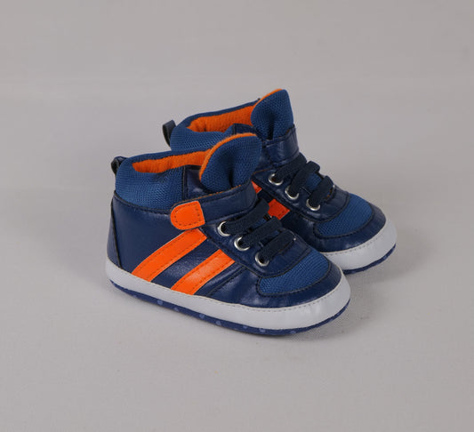 ORANGE STRAPED BLUE SHOE