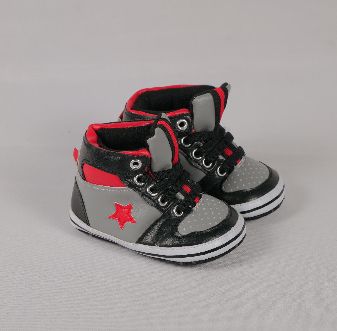 RED & GREY LACE UP  SHOE