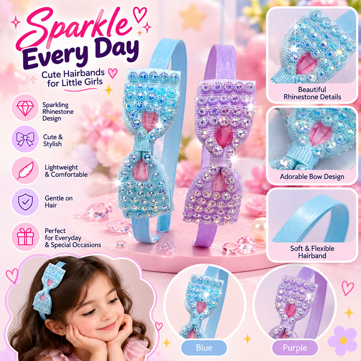 Crystal Belle Headband Set