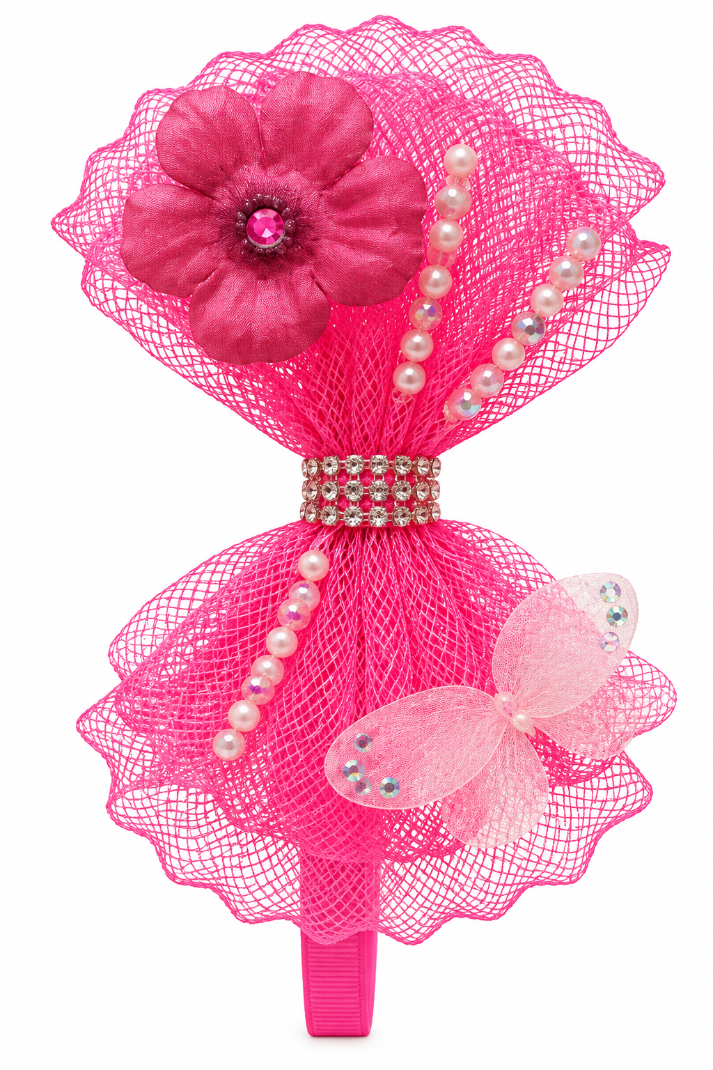 Flower Butterfly Glam Headband Set
