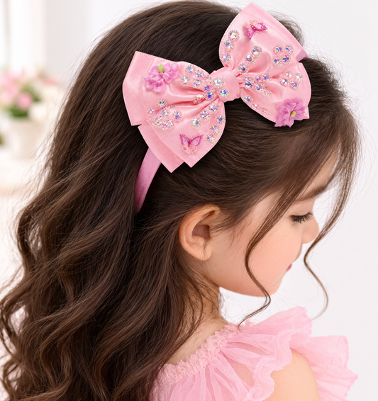 Satin Bow Hairband Set