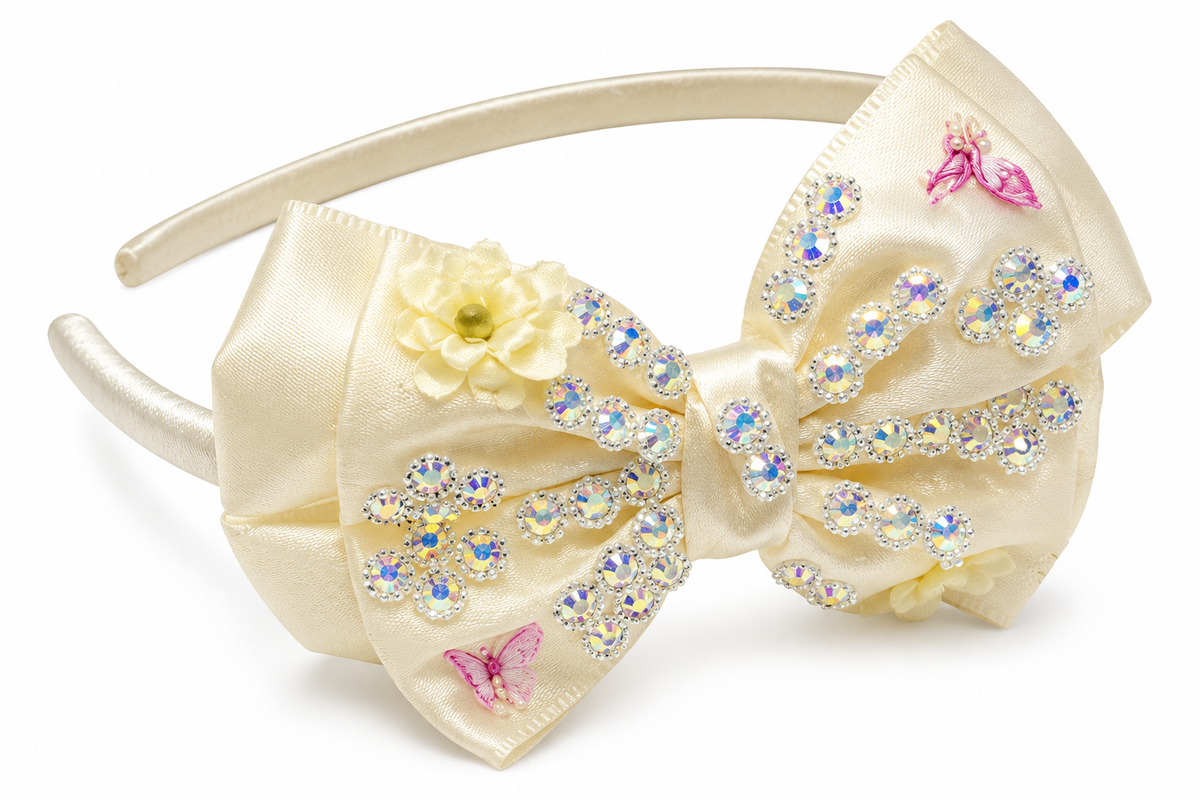 Satin Bow Hairband Set