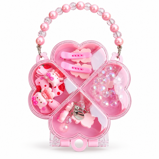 Pink Hairclip Purse Set