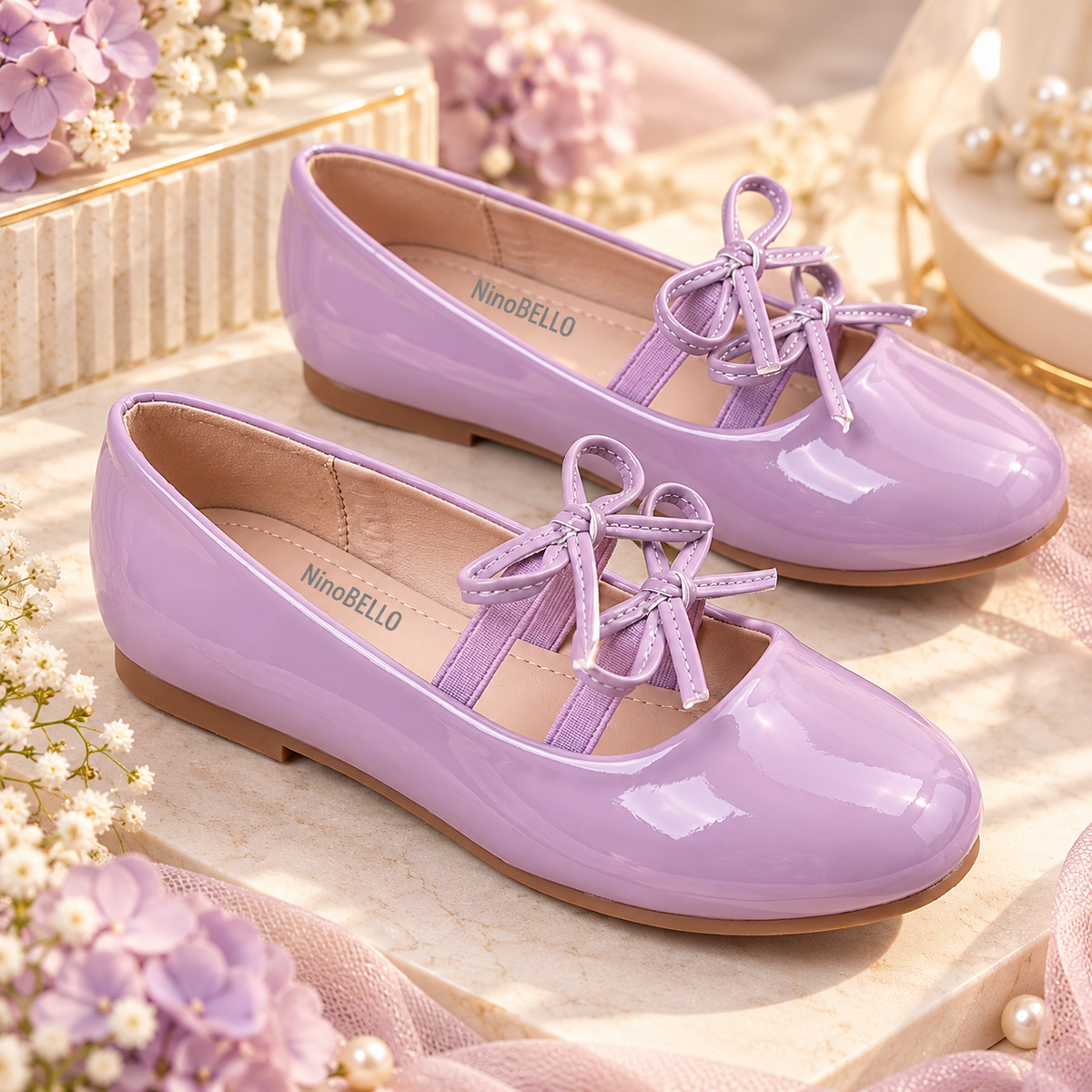 LAVENDER RIBBON SLIPON BELLIES