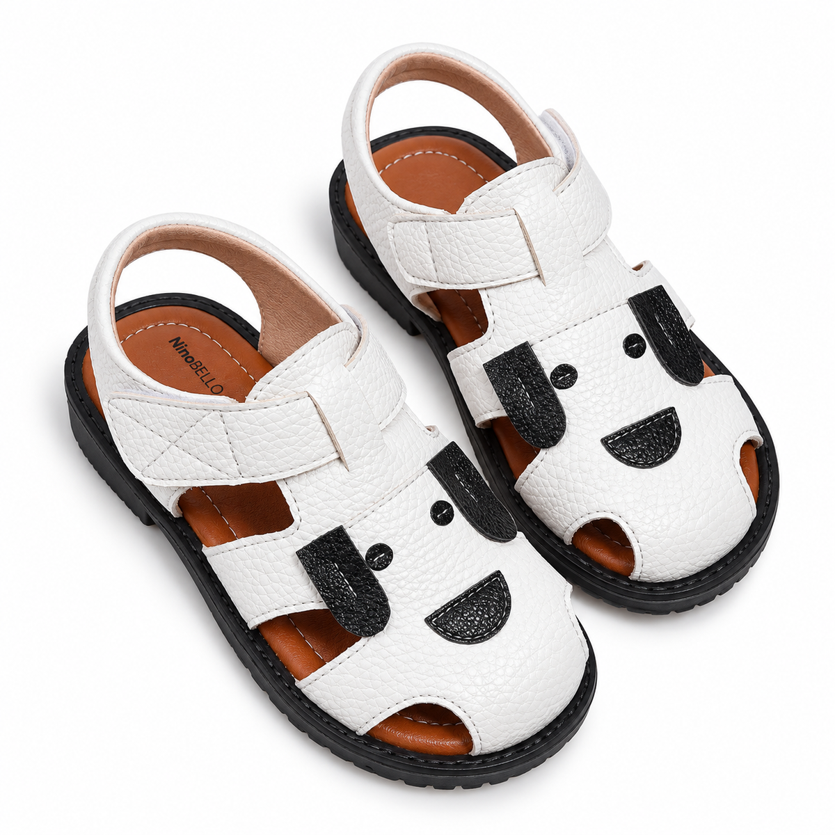 White Side Cut Strappy Sandals