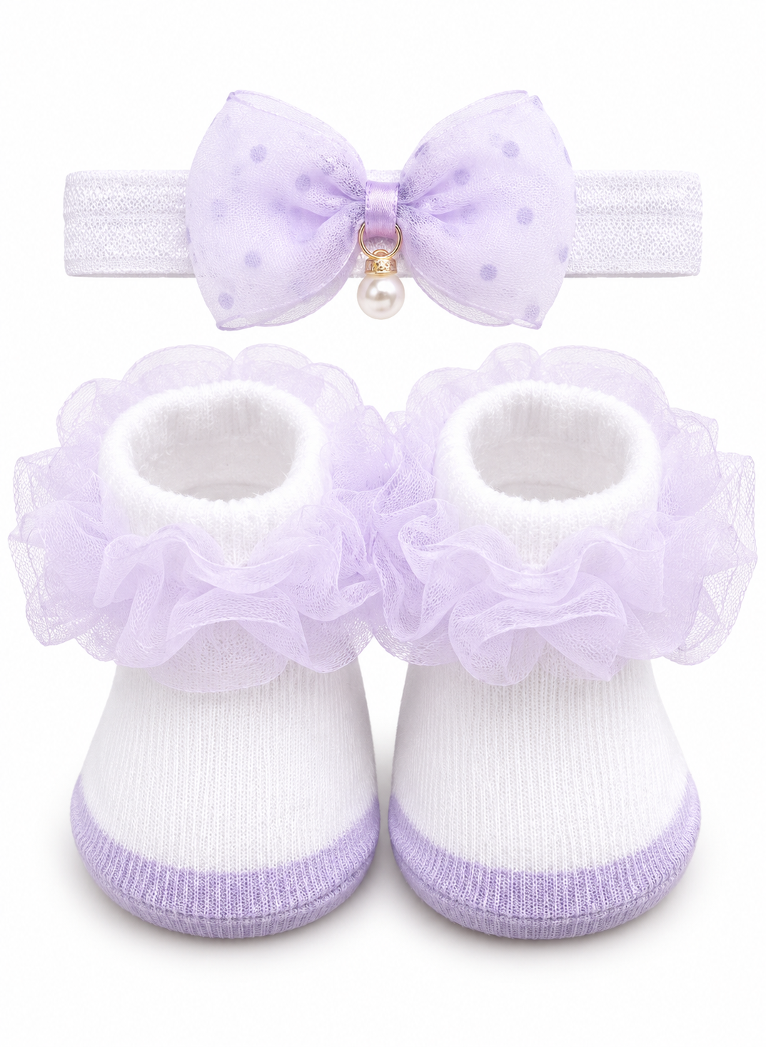 Lilac Charm Baby Booties