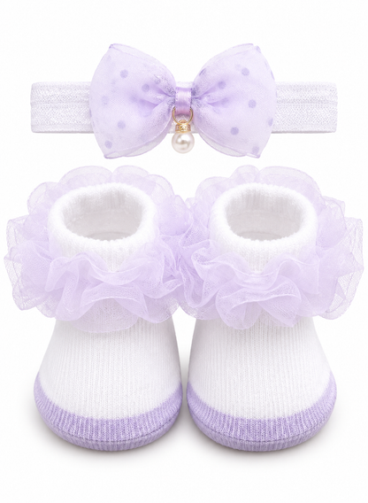 Lilac Charm Baby Booties