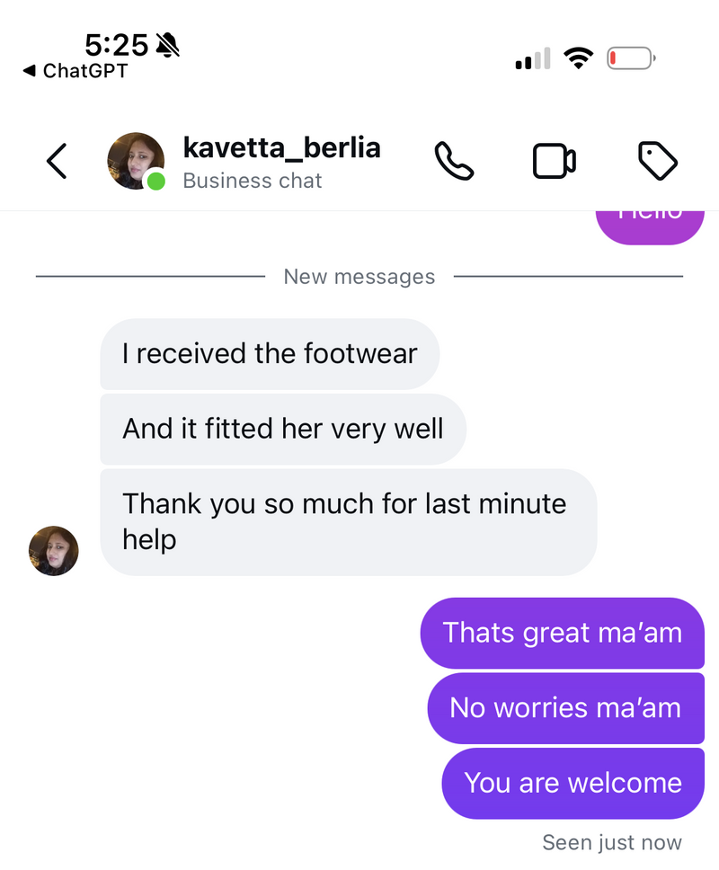 Customer review screenshot